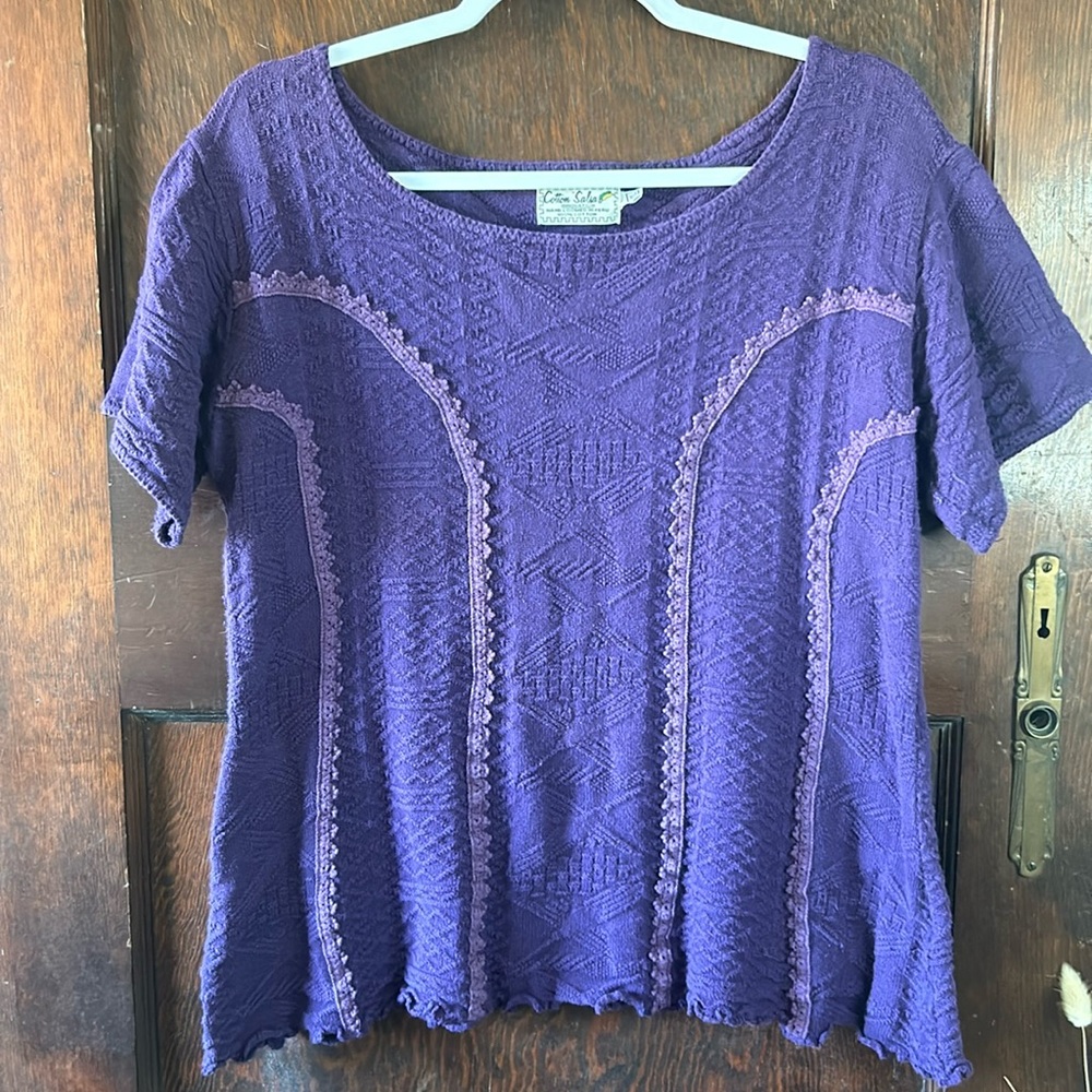 Cotton Salsa Innovation Short Sleeve Sweater size XL